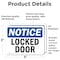 Signmission Locked Door, 5 in W x Rectangle, Vinyl Decal OS-2PACK-NS-D-35-L-14031 - alternate 6